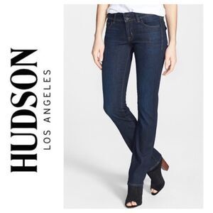 NWT Hudson Jeans Ginny Straight Leg Flap Pocket Dark Wash Jean, Size 26